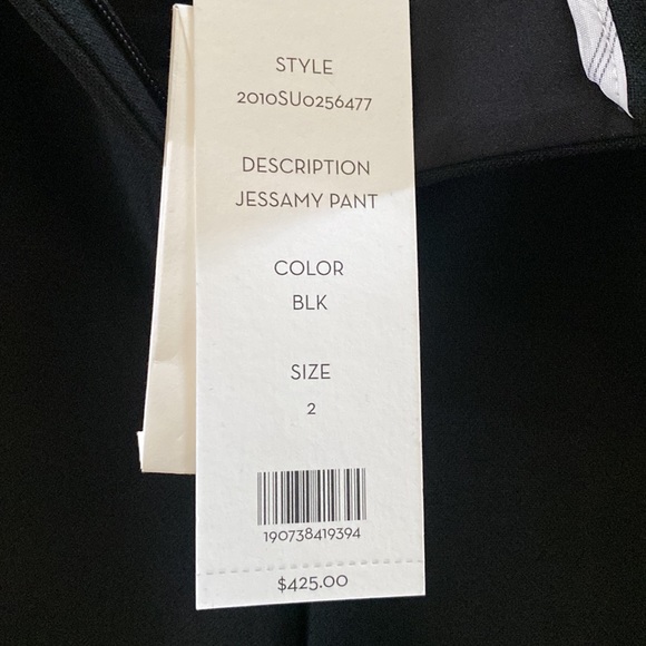 NEW Veronica Beard Jessamy Front-Slit Pants in Black - Size 2 - Picture 10 of 10